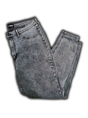 fashion nova size 18 gray acid wash skinny jeans